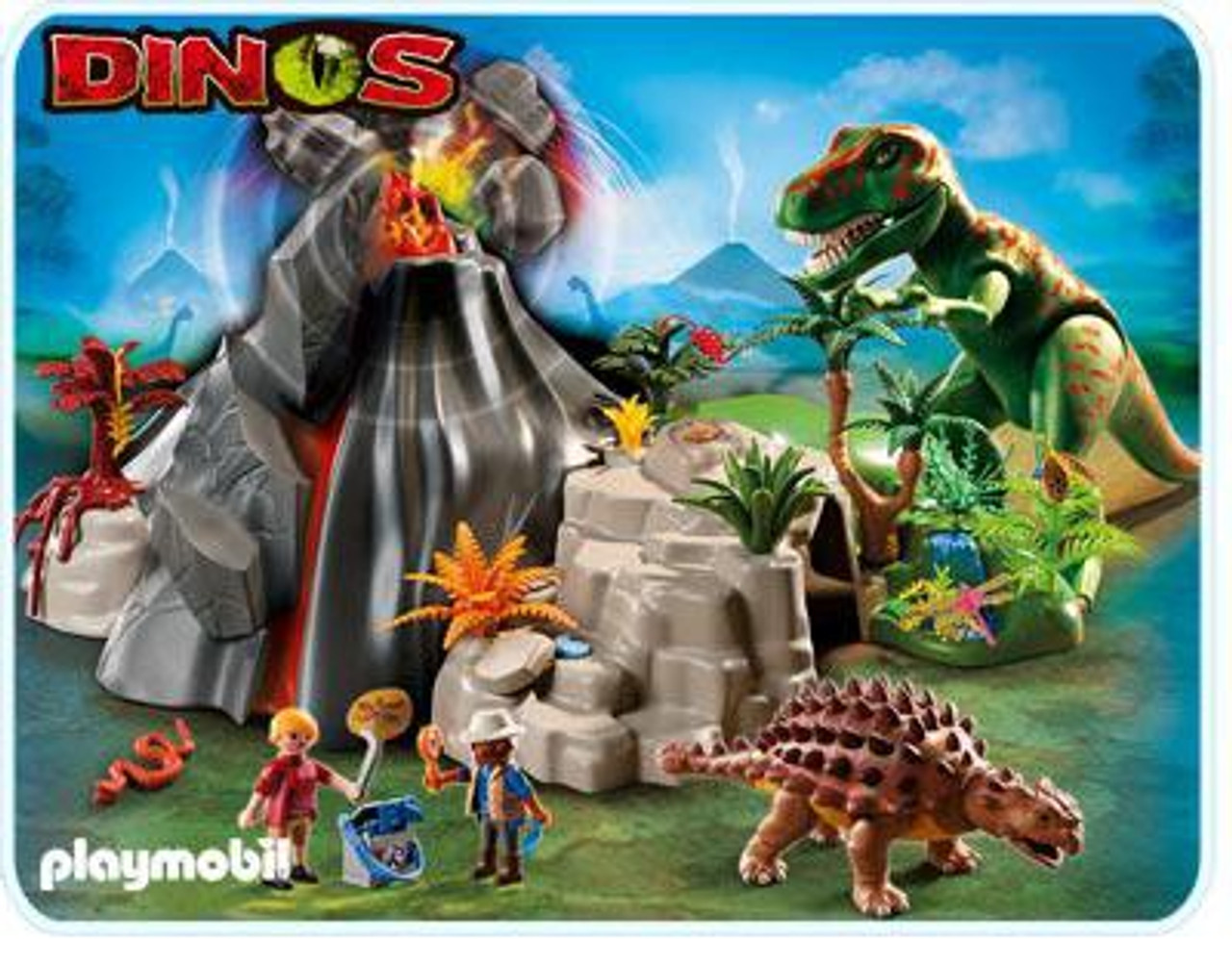 Playmobil Dinos Volcano with Tyrannosaurus Set #5230