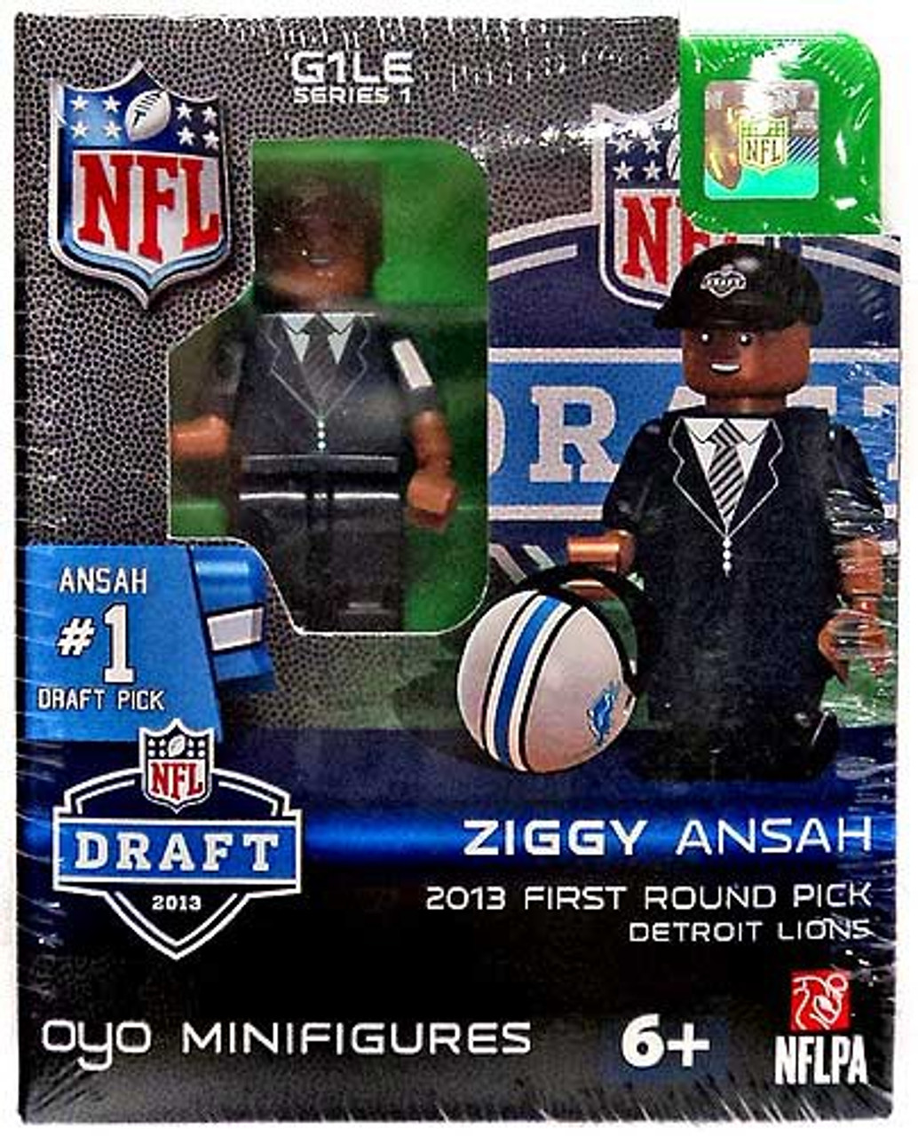 Detroit Lions NFL 2013 Draft First Round Picks Ziggy Ansah Minifigure