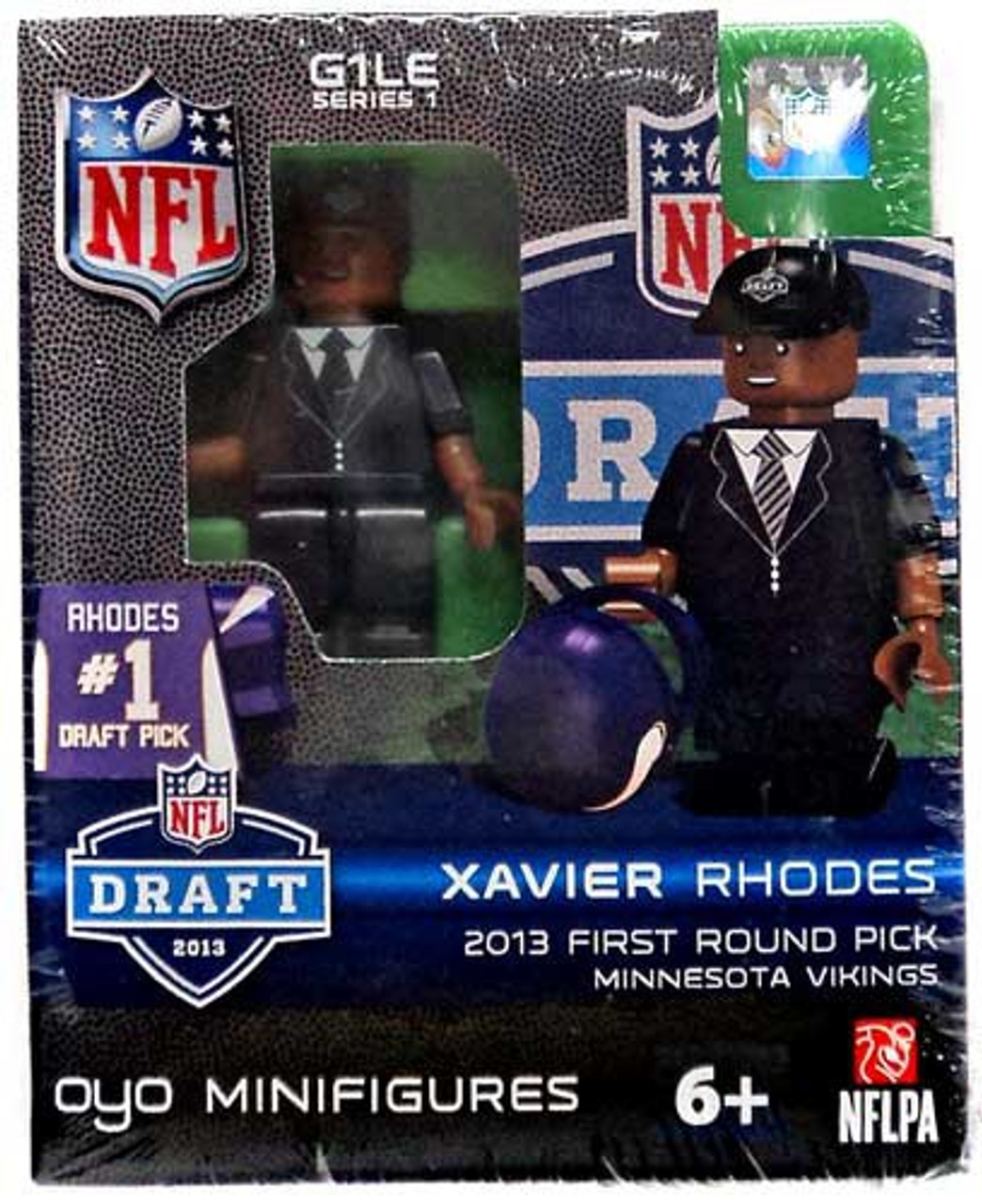 Minnesota Vikings NFL 2013 Draft First Round Picks Xavier Rhodes Minifigure