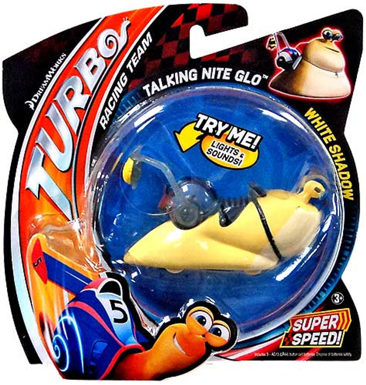 Turbo Talking Nite Glo White Shadow Figure