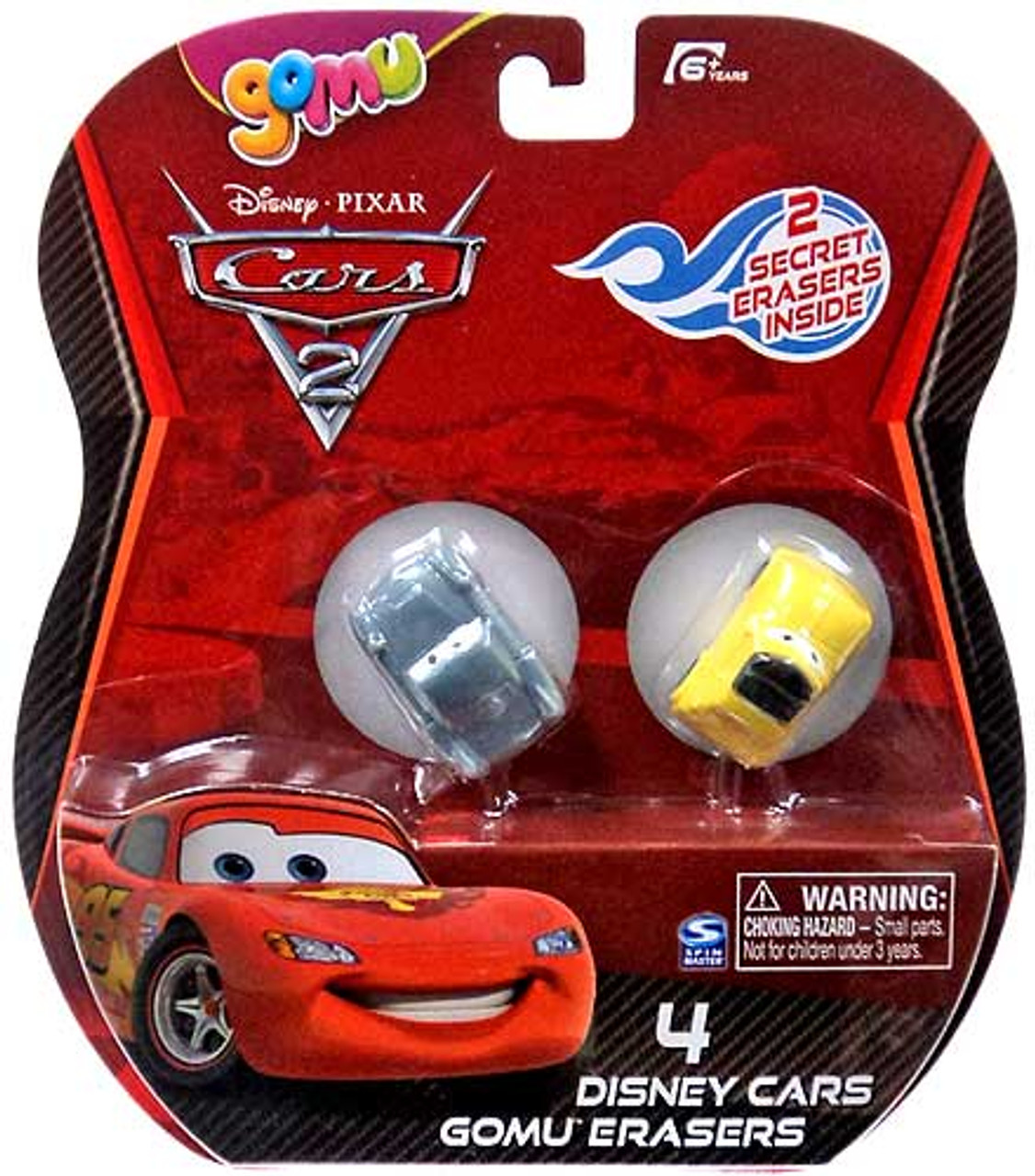 Disney Cars Cars 2 Gomu Finn McMissile & Luigi Gomu Erasers 4-Pack