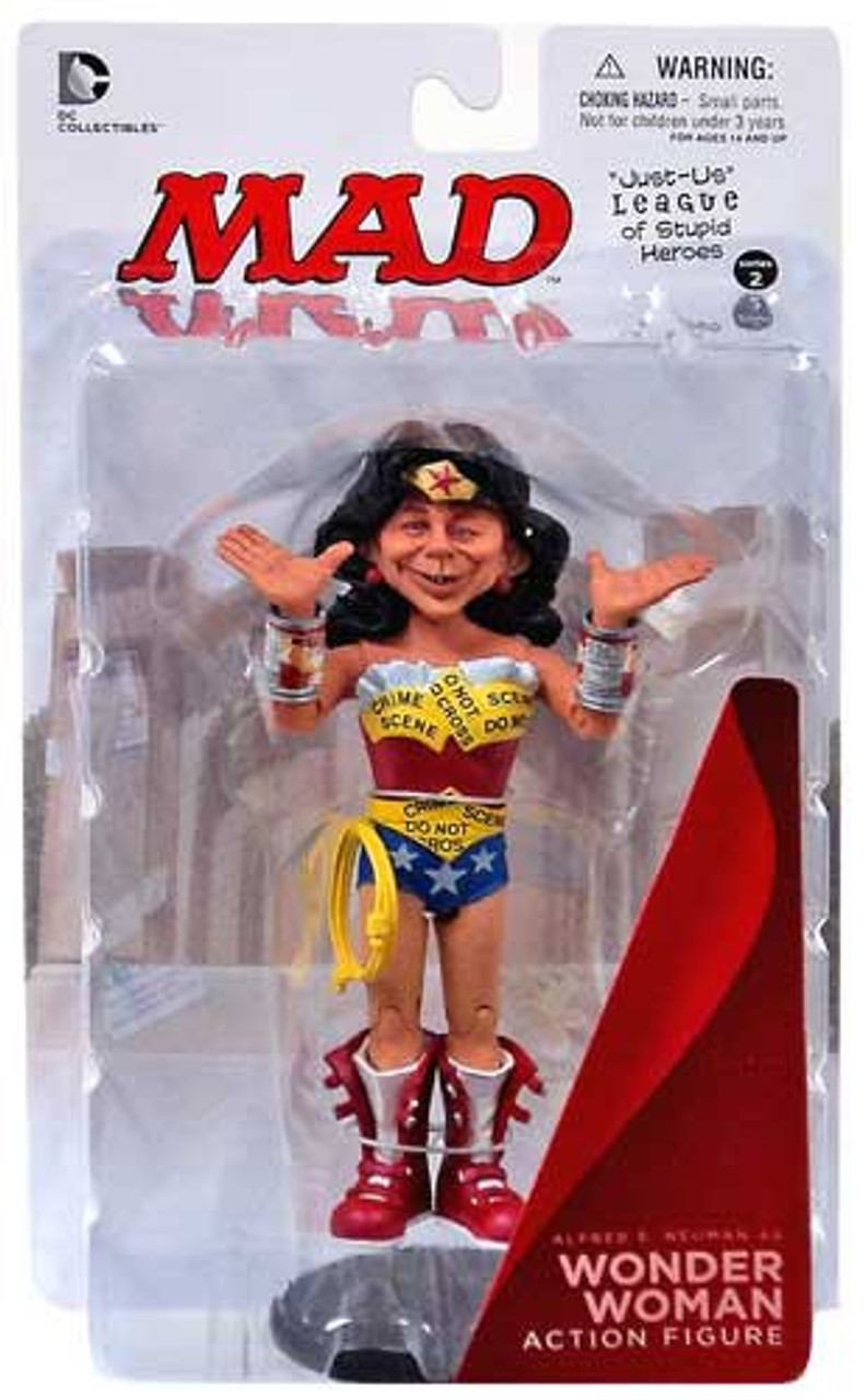 DC MAD Just Us League of Stupid Heroes Alfred E. Neuman as Wonder Woman Action Figure
