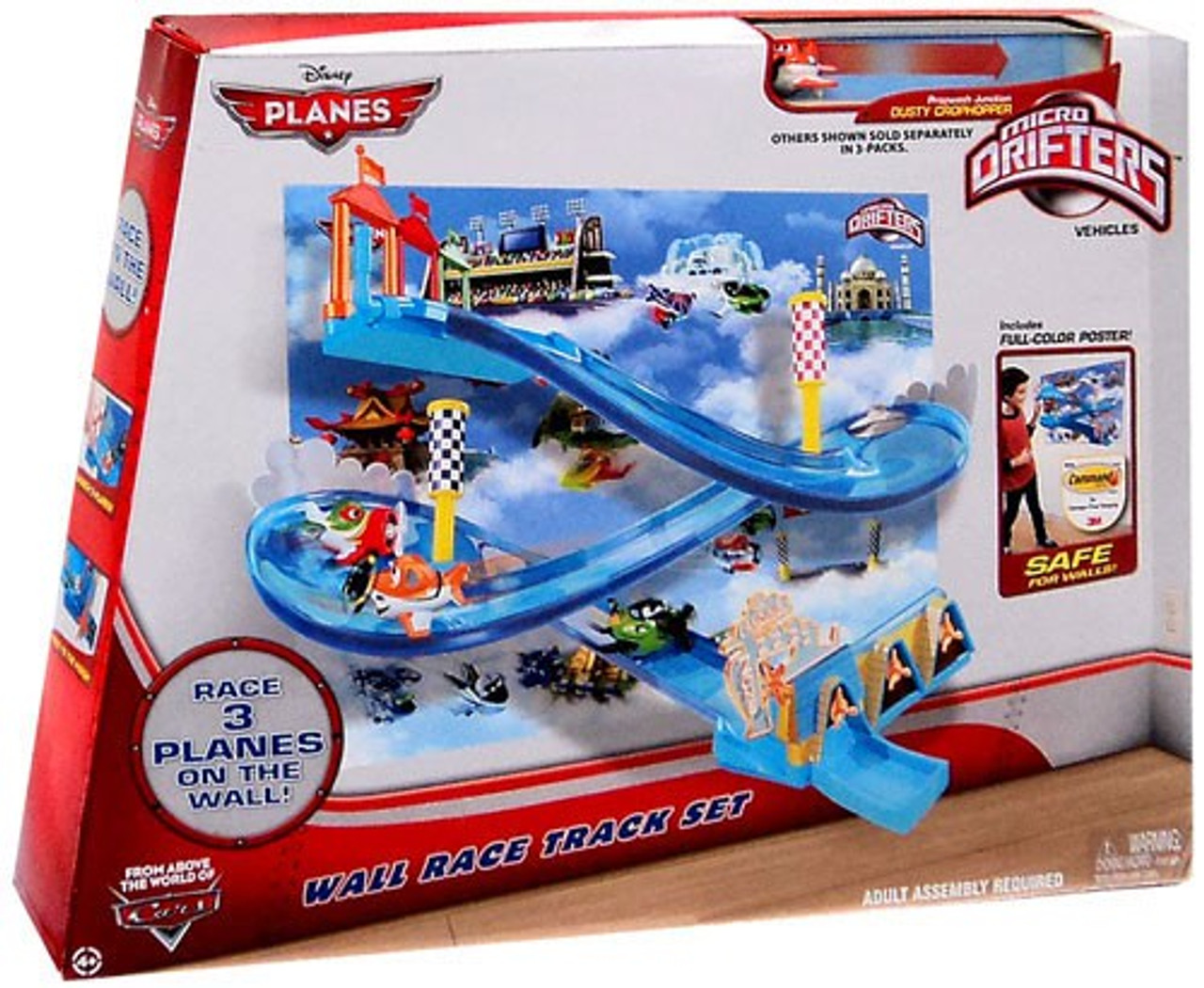 Disney Planes Micro Drifters Wall Race Track Set Exclusive