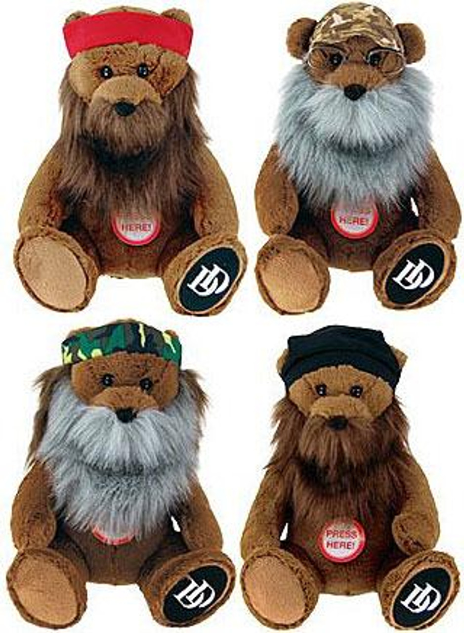 Duck Dynasty Bears with Birds Set of 4 8-Inch Plush Figures