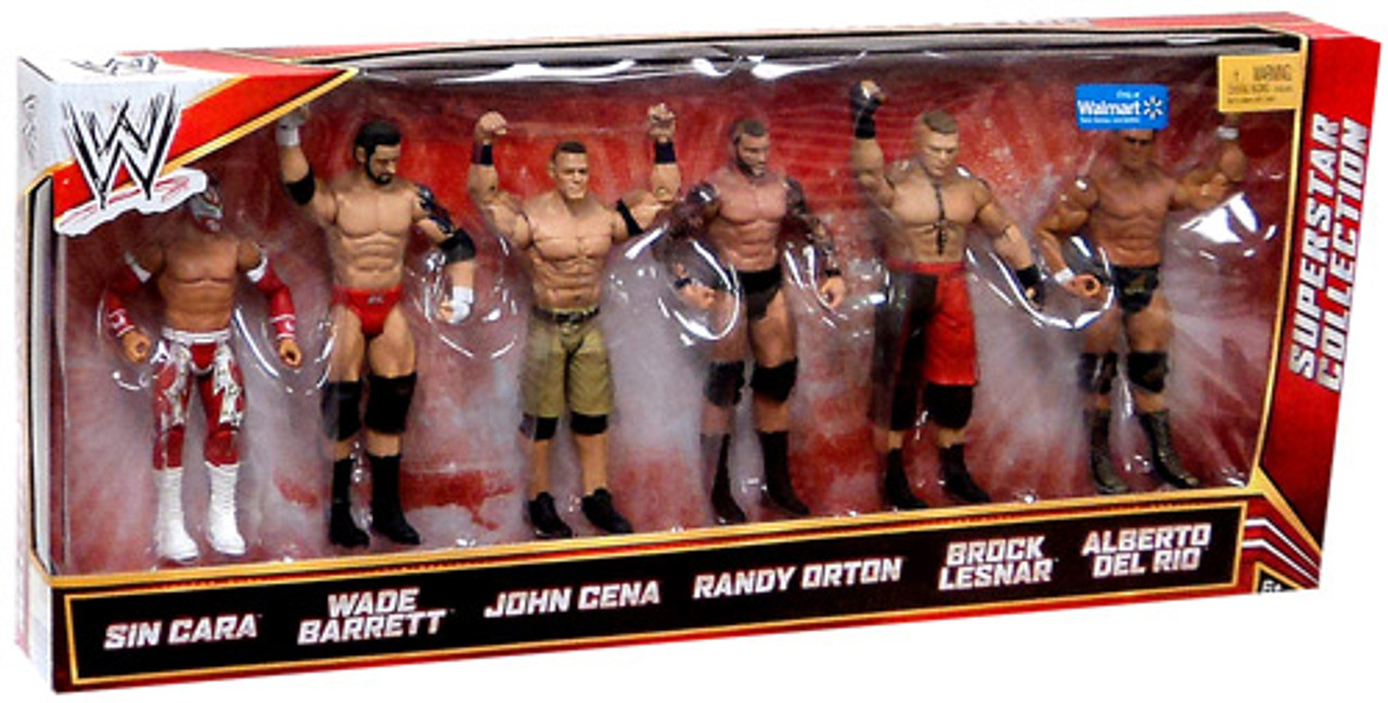WWE Wrestling Sin Cara, Barrett, Cena, Orton, Lesnar & Del Rio Exclusive Action Figure 6-Pack