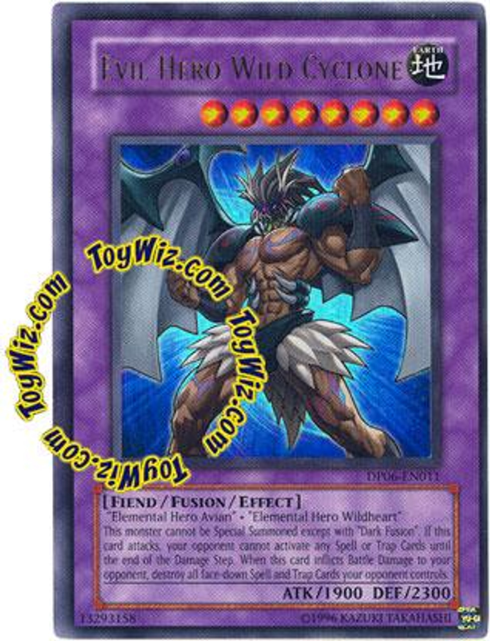 YuGiOh GX Duelist Pack Jaden Yuki 3 Ultra Rare Evil Hero Wild Cyclone DP06-EN011