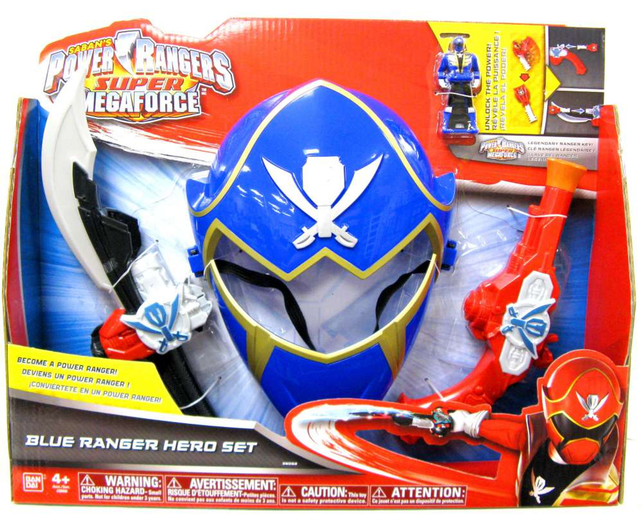 Power Rangers Super Megaforce Blue Ranger Hero Set Roleplay Toy