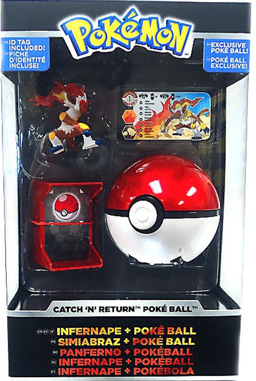 Pokemon Catch n Return Pokeball Infernape & Poke Ball Figure Set