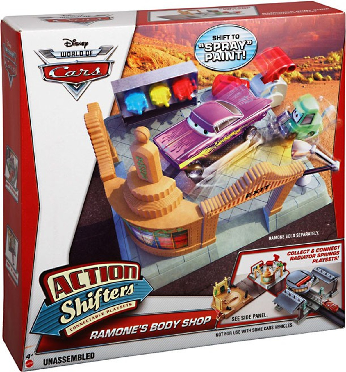 Disney Cars The World of Cars Action Shifters Ramone's Body Shop Playset