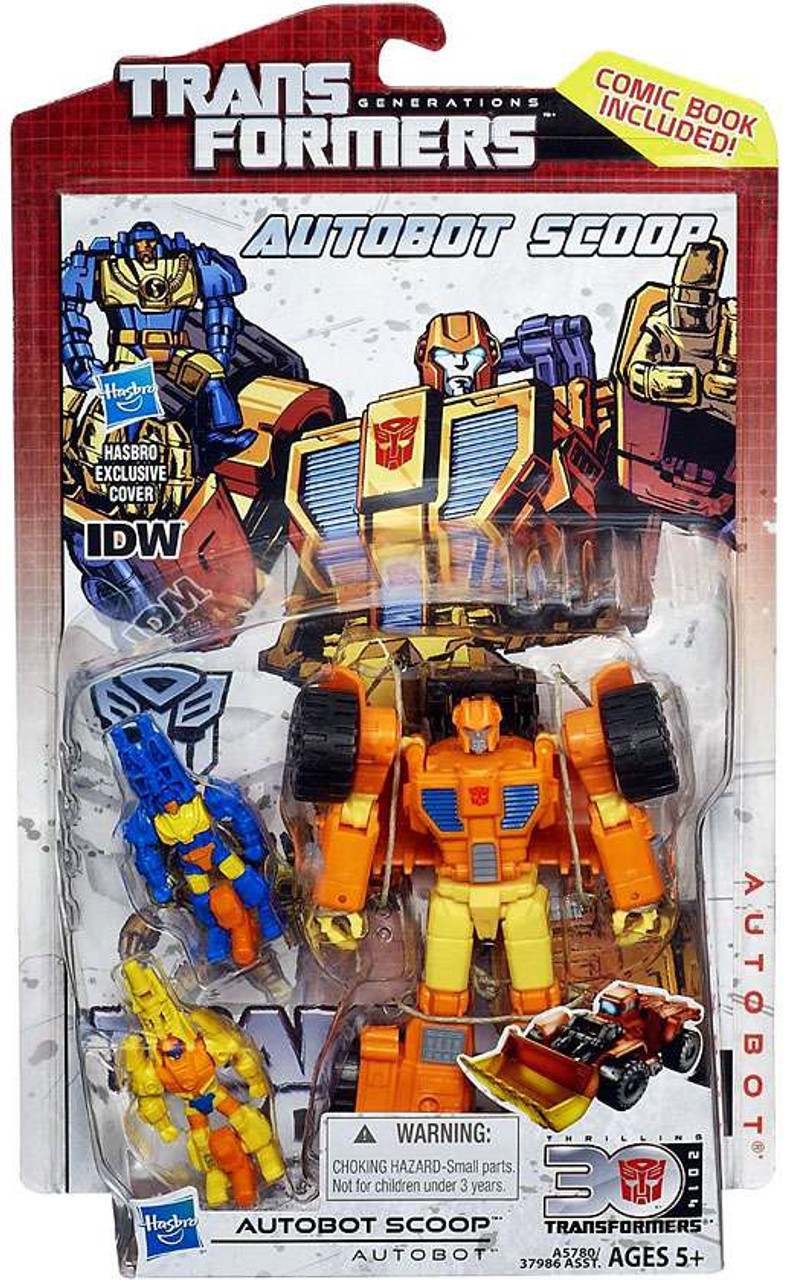 Transformers Generations 30th Anniversary Deluxe IDW Autobot Scoop Deluxe Action Figure