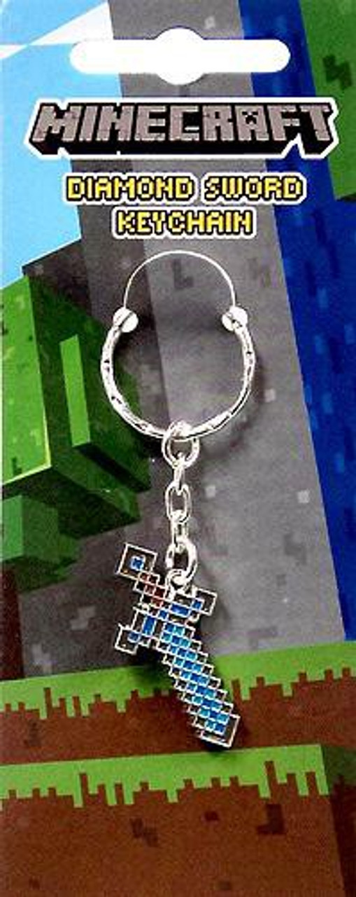 Minecraft Diamond Sword Keychain