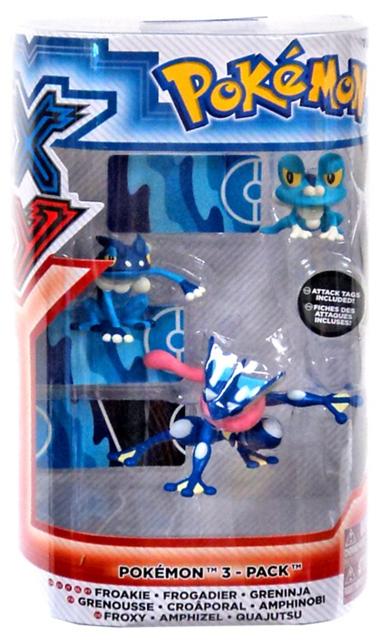 Pokemon XY Froakie, Frogadier & Greninja Figure 3-Pack
