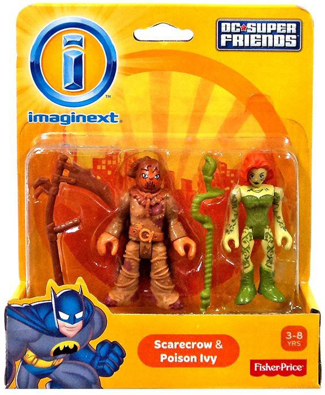 Fisher Price DC Super Friends Batman Imaginext Scarecrow & Poison Ivy 3-Inch Mini Figures