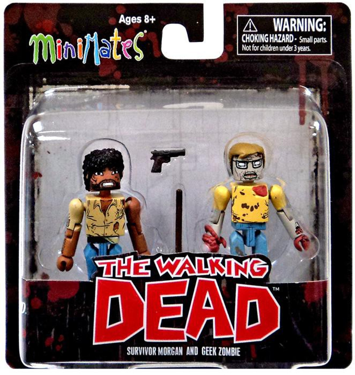The Walking Dead Minimates Series 5 Survivor Morgan & Geek Zombie Minifigure 2-Pack
