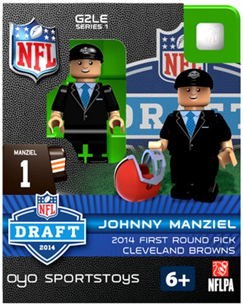 Cleveland Browns NFL 2014 Draft First Round Picks Johnny Manziel Minifigure