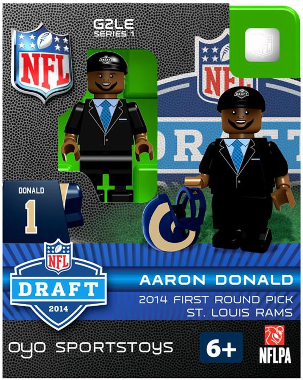 St. Louis Rams NFL 2014 Draft First Round Picks Aaron Donald Minifigure