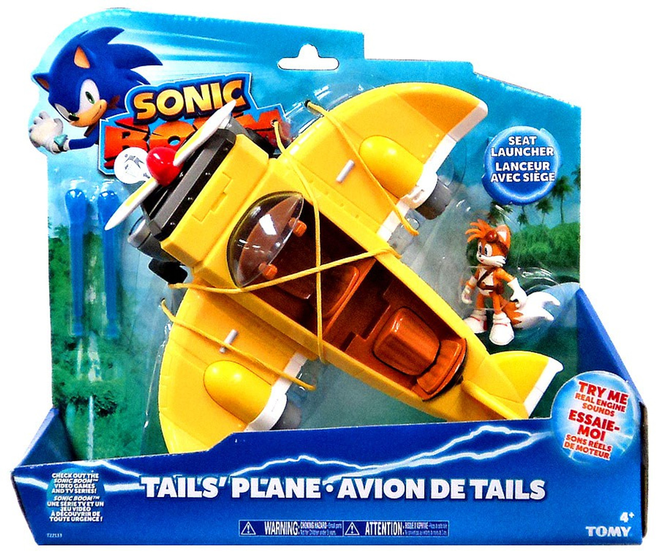 Sonic The Hedgehog Sonic Boom Tails Plane Action Figure Vehicle Tomy