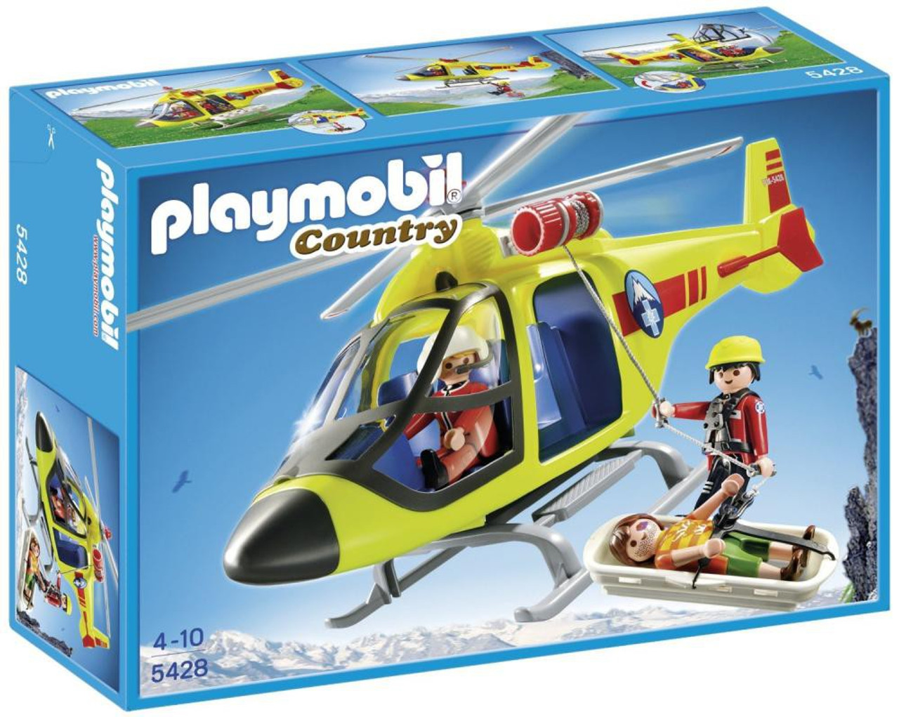 Playmobil Country Mountain Rescue Helicopter Set #5428