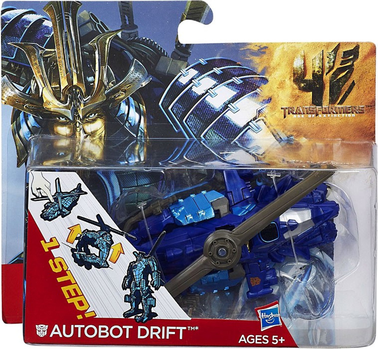 Transformers Age of Extinction 1 Step Changer Autobot Drift Helicopter Action Figure