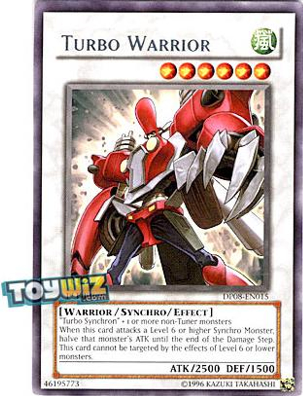 YuGiOh 5D's Duelist Pack Yusei Fudo Rare Turbo Warrior DP08-EN015