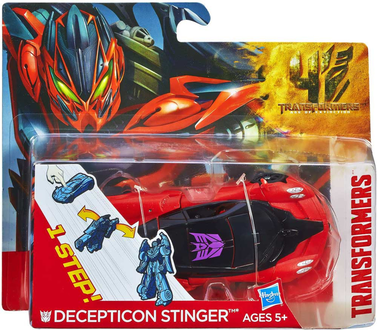 Transformers Age of Extinction 1 Step Changer Decepticon Stinger Action