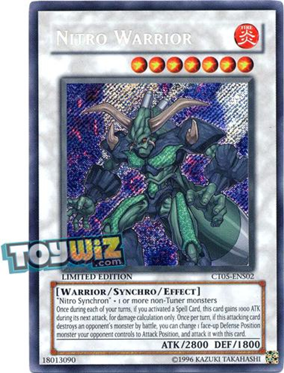 YuGiOh 5D's 2008 Holiday Tin Secret Rare Nitro Warrior CT05-ENS02
