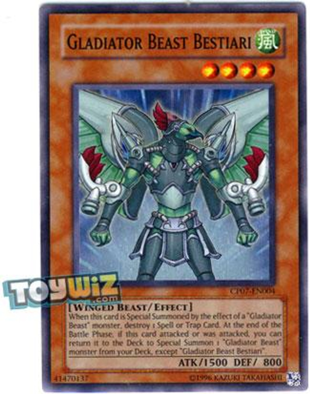 YuGiOh Champion Pack: Game 7 Super Rare Gladiator Beast Bestiari CP07-EN004