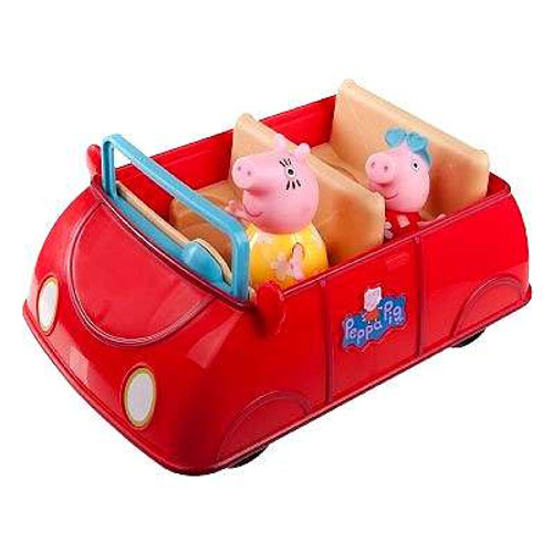 Peppa Pig Peppa Pigs Red Car Vehicle Figure Set Jazwares ToyWiz