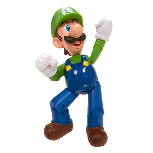 World of Nintendo Super Mario Series 2 Luigi 4 Action Figure with 1 Up