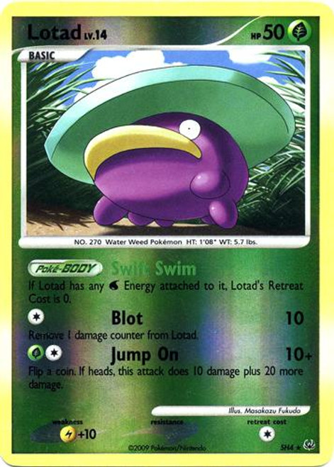 Pokemon Platinum Platinum Single Card Rare Holo Lotad SH4 ...
