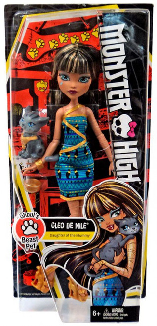 Monster High Ghouls Beast Pet Cleo De Nile Doll Mattel 