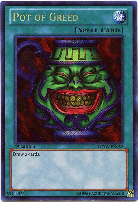 YuGiOh Legendary Collection 3 Single Card Secret Rare Pot Of Greed LCYW ...