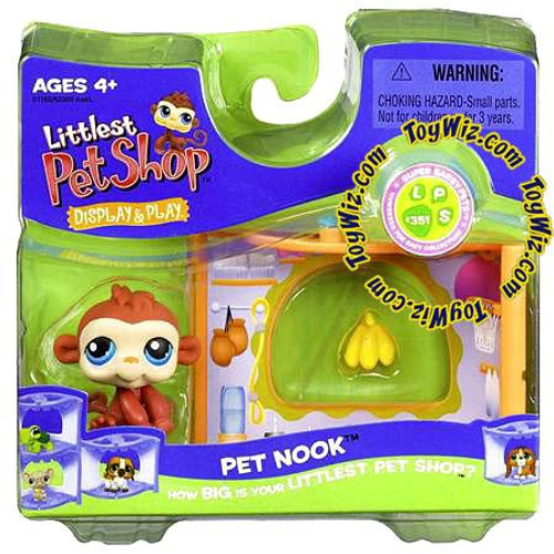 littlest pet shop pet nook series 1 monkey figure hasbro littlest pet shop pet nook series 1 monkey figure hasbro