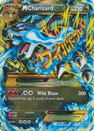 Pokemon X Y Flashfire Single Card Ultra Rare Holo Gold Mega Charizard 