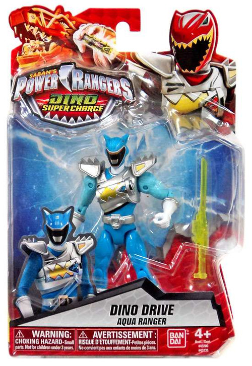 Power Rangers Dino Super Charge Dino Drive Aqua Ranger 5 Action Figure ...