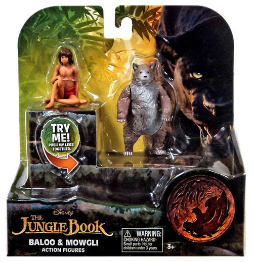 Disney The Jungle Book 2016 Movie Baloo Mowgli 3 Figure 2 Pack Just ...