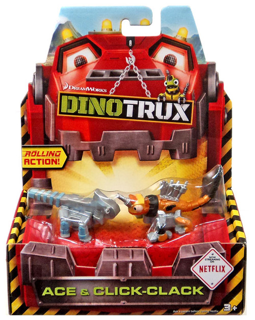 Dinotrux Ace Click-Clack Diecast Figure 2-Pack Mattel Toys - ToyWiz