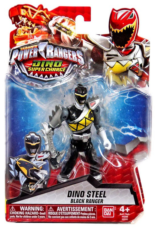 Power Rangers Dino Super Charge Dino Steel Black Ranger 5 Action Figure ...