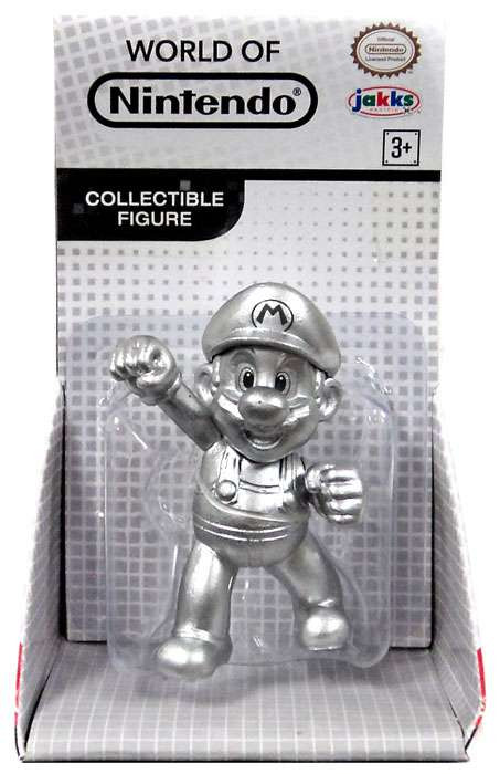 World Of Nintendo Super Mario Metal Mario 2 5 Mini Figure Jakks Pacific