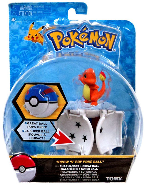 Pokemon Throw n Pop Pokeball Charmander Great Ball Figure ...