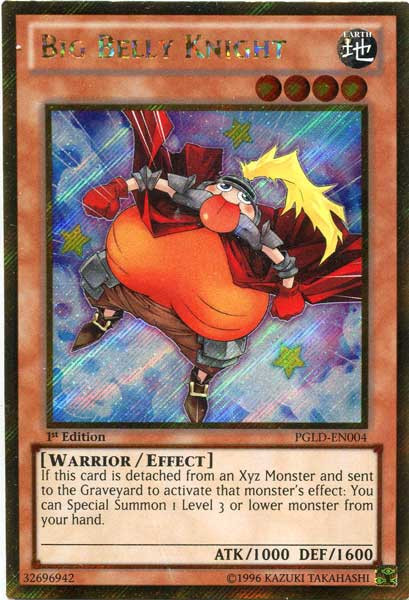 YuGiOh Premium Gold Single Card Gold Secret Rare Big Belly Knight PGLD ...