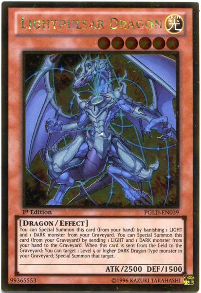 YuGiOh Premium Gold Single Card Gold Rare Lightpulsar Dragon PGLD-EN039 ...