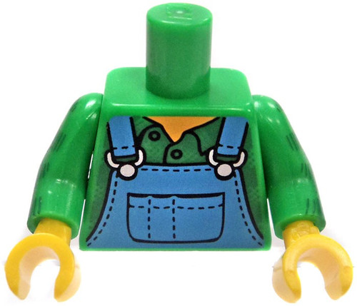 lego minifigure parts green button up with blue overalls torso toywiz lego minifigure parts green button up with blue overalls torso toywiz
