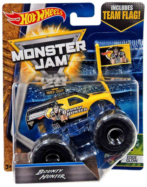 Hot Wheels Monster Jam 25 Bounty Hunter 155 Diecast Car 44 Edge Glow ...