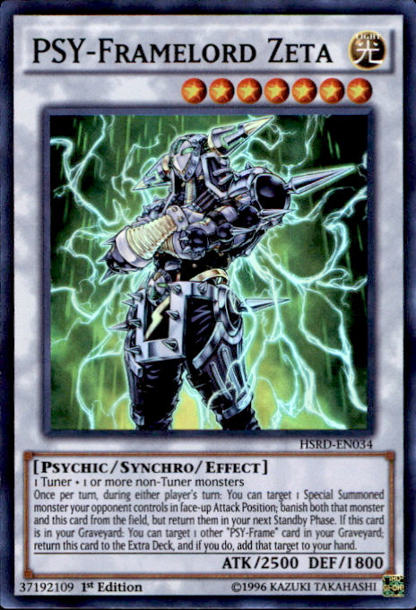 YuGiOh High-Speed Riders Single Card Super Rare PSY-Framelord Zeta HSRD ...