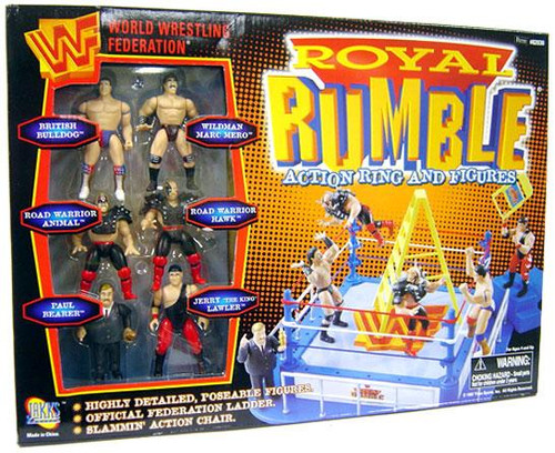 WWE Wrestling WWF Playsets Royal Rumble Action Ring and Figures Action Figure Playset Jakks