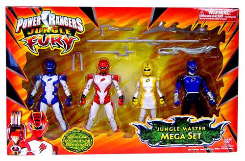 Power Rangers Jungle Fury Jungle Master Mega Set Action Figures Bandai ...