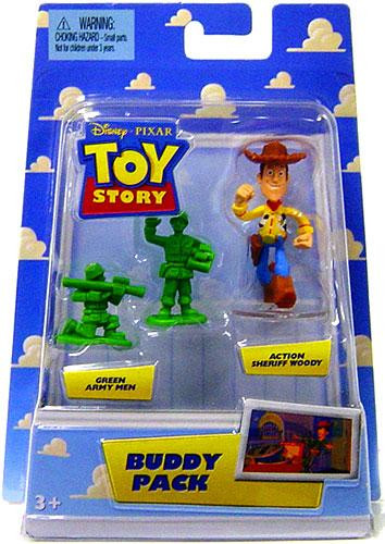 Toy Story Buddy Pack Green Army Men Action Sheriff Woody Mini Figure 2 ...