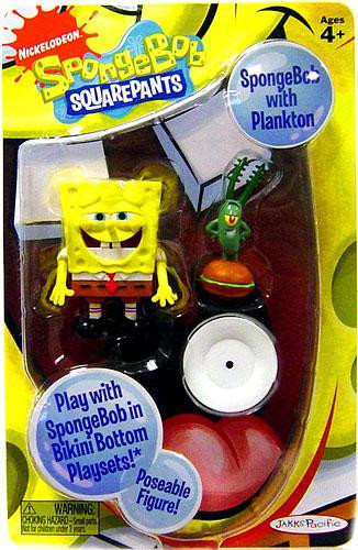 Spongebob Squarepants Spongebob Mini Figure With Plankton Jakks Pacific ...