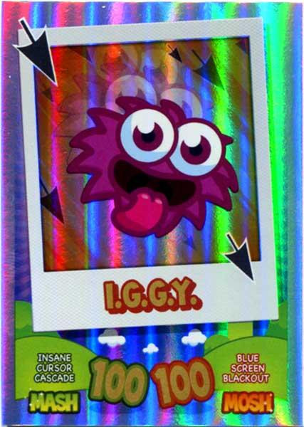 Moshi Monsters Mash Up Single Card Rainbow Foil Card IGGY 